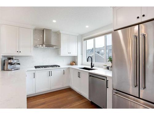 108 Magnolia Way Se, Calgary, AB - Indoor Photo Showing Kitchen With Stainless Steel Kitchen With Upgraded Kitchen