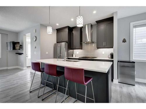 198 Yorkville Green Sw, Calgary, AB - Indoor Photo Showing Kitchen With Stainless Steel Kitchen With Upgraded Kitchen