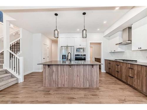 166 Amblehurst Way Nw, Calgary, AB - Indoor Photo Showing Kitchen With Upgraded Kitchen