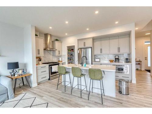 748 Seton Circle Se, Calgary, AB - Indoor Photo Showing Kitchen With Stainless Steel Kitchen With Upgraded Kitchen