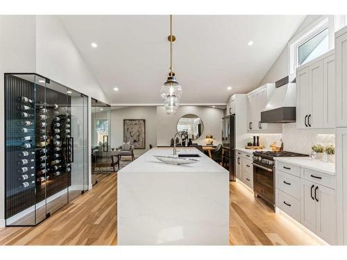 82 Cherovan Drive Sw, Calgary, AB - Indoor Photo Showing Kitchen With Upgraded Kitchen