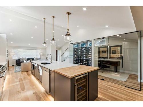 82 Cherovan Drive Sw, Calgary, AB - Indoor Photo Showing Kitchen With Upgraded Kitchen