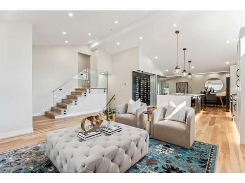 82 Cherovan Drive Sw, Calgary, AB - Indoor Photo Showing Living Room