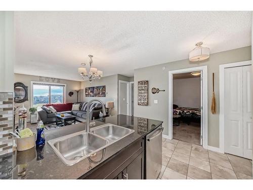 415-15 Saddlestone Way Ne, Calgary, AB - Indoor Photo Showing Kitchen With Double Sink