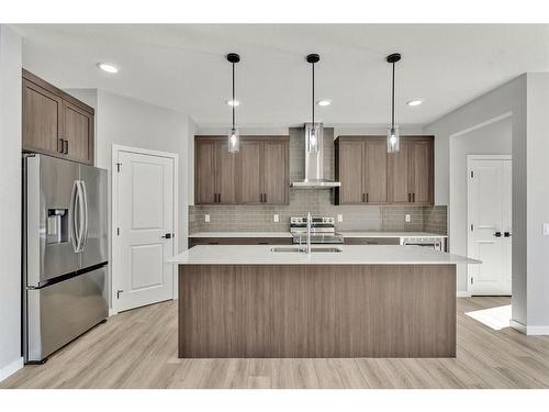 623 Savanna Crescent Ne, Calgary, AB - Indoor Photo Showing Kitchen With Double Sink With Upgraded Kitchen