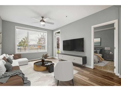 112-8530 8A Avenue Sw, Calgary, AB - Indoor Photo Showing Living Room