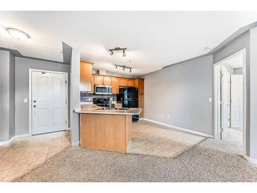 312-345 Rocky Vista Park Nw, Calgary, AB - Indoor Photo Showing Kitchen With Double Sink