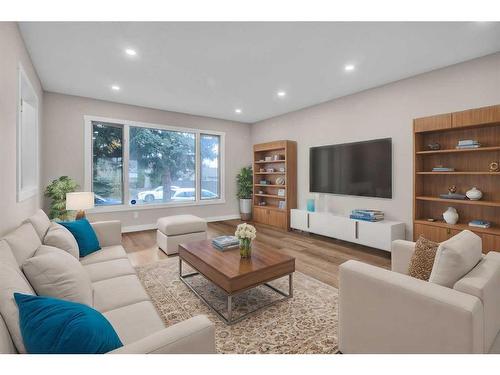 115 Bracewood Way Sw, Calgary, AB - Indoor Photo Showing Living Room