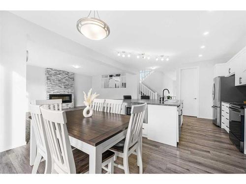 801 Windrow Green Sw, Airdrie, AB - Indoor Photo Showing Dining Room