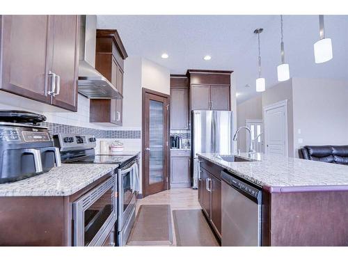 56 Red Embers Sq Ne Square West, Calgary, AB - Indoor Photo Showing Kitchen With Stainless Steel Kitchen With Upgraded Kitchen