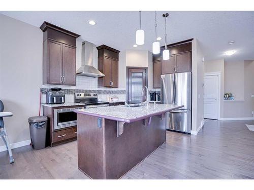 56 Red Embers Sq Ne Square West, Calgary, AB - Indoor Photo Showing Kitchen With Stainless Steel Kitchen With Upgraded Kitchen