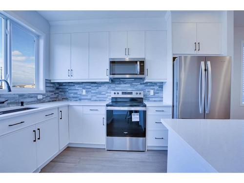 221 Chelsea Place Close, Chestermere, AB - Indoor Photo Showing Kitchen With Upgraded Kitchen