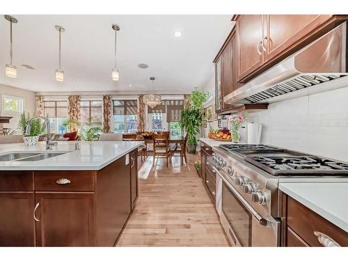 182 Cranarch Place Se, Calgary, AB - Indoor Photo Showing Kitchen With Double Sink With Upgraded Kitchen