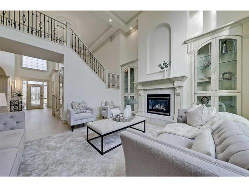 11 Aspen Ridge Lane Sw, Calgary, AB - Indoor Photo Showing Living Room With Fireplace