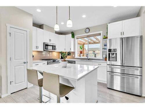 118 Auburn Meadows Avenue Se, Calgary, AB - Indoor Photo Showing Kitchen With Stainless Steel Kitchen With Upgraded Kitchen