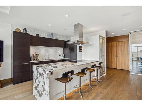 1008-738 1 Avenue Sw, Calgary, AB - Indoor Photo Showing Kitchen With Upgraded Kitchen