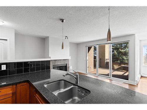 5-207 Village Terrace Sw, Calgary, AB - Indoor Photo Showing Kitchen With Double Sink