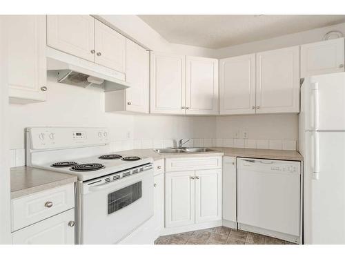 201-2000 Applevillage Court Se, Calgary, AB - Indoor Photo Showing Kitchen With Double Sink