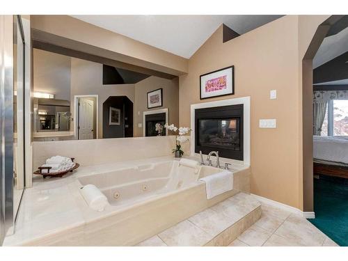 330 Diamond Drive Se, Calgary, AB - Indoor With Fireplace