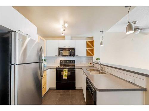 417-315 24 Avenue Sw, Calgary, AB - Indoor Photo Showing Kitchen With Double Sink