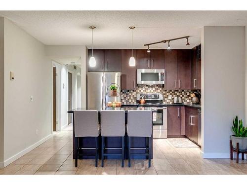 102-1931 25A Street Sw, Calgary, AB - Indoor Photo Showing Kitchen With Stainless Steel Kitchen With Upgraded Kitchen