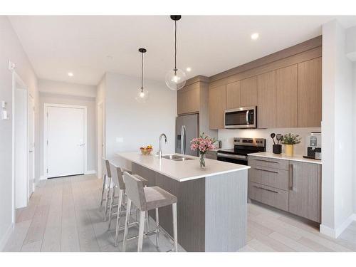 2213-60 Skyview Ranch Road Ne, Calgary, AB - Indoor Photo Showing Kitchen With Stainless Steel Kitchen With Upgraded Kitchen