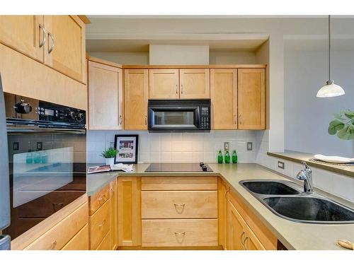 336-3111 34 Avenue Nw, Calgary, AB - Indoor Photo Showing Kitchen With Double Sink