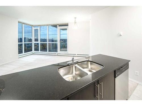 1102-325 3 Street Se, Calgary, AB - Indoor Photo Showing Kitchen With Double Sink