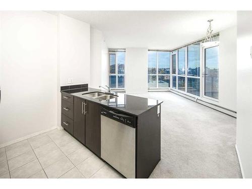 1102-325 3 Street Se, Calgary, AB - Indoor Photo Showing Kitchen With Double Sink