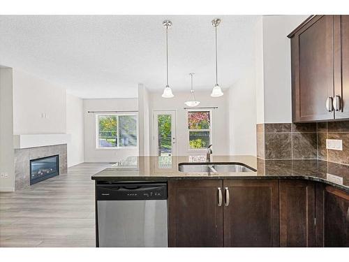 229 Copperpond Landing Se, Calgary, AB - Indoor Photo Showing Kitchen With Double Sink