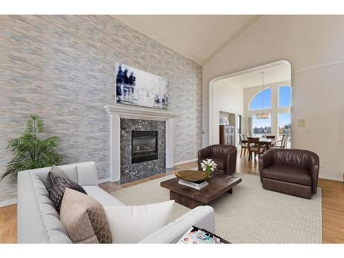 15 Suncastle Place Se, Calgary, AB - Indoor Photo Showing Living Room With Fireplace