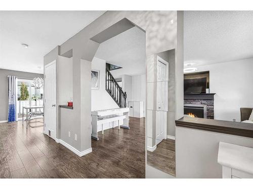 362 Copperfield Grove Se, Calgary, AB - Indoor With Fireplace