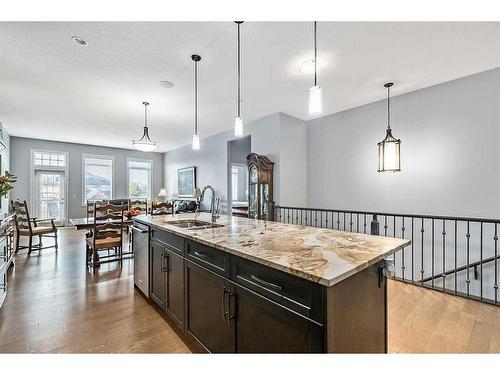 156 Ranch Road, Okotoks, AB - Indoor Photo Showing Kitchen With Double Sink With Upgraded Kitchen