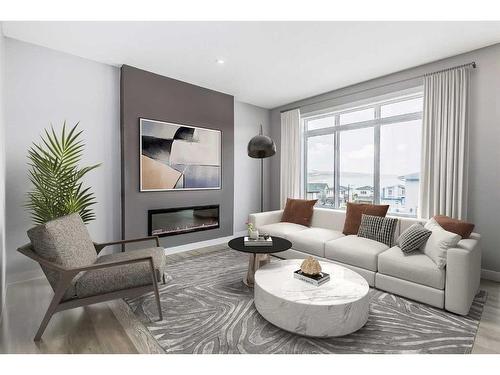 148 Sundown Crescent, Cochrane, AB - Indoor Photo Showing Living Room