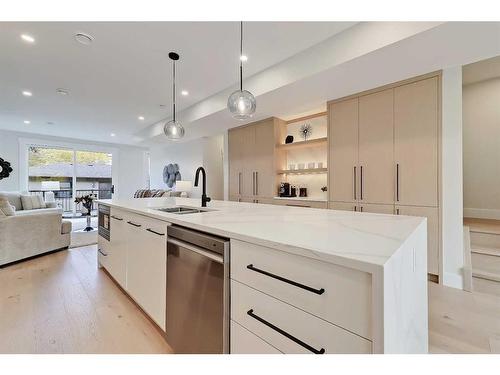 228 20 Avenue Nw, Calgary, AB - Indoor Photo Showing Kitchen With Double Sink