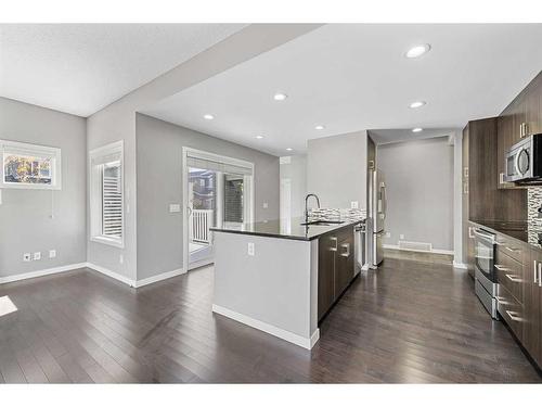 42 Redstone Manor Ne, Calgary, AB - Indoor Photo Showing Kitchen With Stainless Steel Kitchen With Upgraded Kitchen