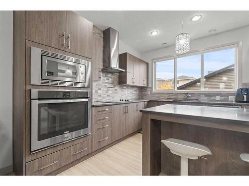 374 Evanston Way Nw, Calgary, AB - Indoor Photo Showing Kitchen With Upgraded Kitchen