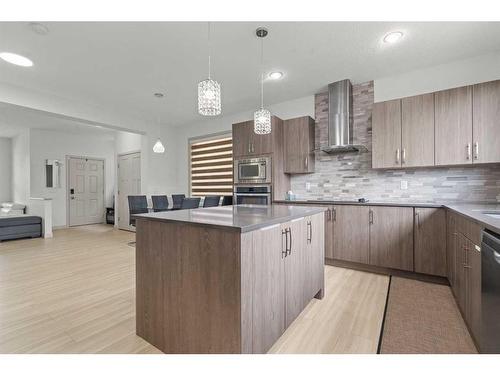 374 Evanston Way Nw, Calgary, AB - Indoor Photo Showing Kitchen With Upgraded Kitchen