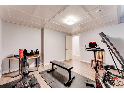 155 Elgin Meadows Way Se, Calgary, AB - Indoor Photo Showing Gym Room