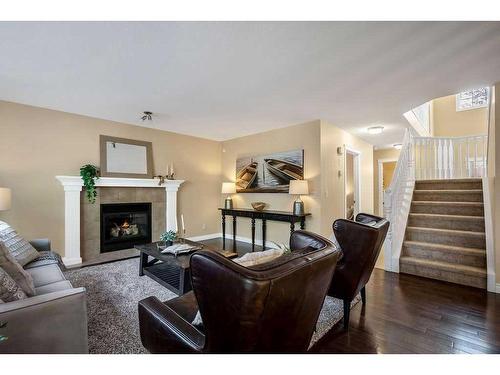 1177 Strathcona Drive Sw, Calgary, AB - Indoor Photo Showing Living Room With Fireplace