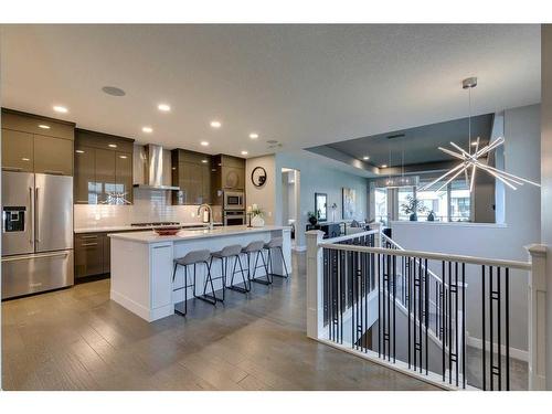 74 Clear Creek Place, Rural Rocky View County, AB - Indoor Photo Showing Kitchen With Upgraded Kitchen