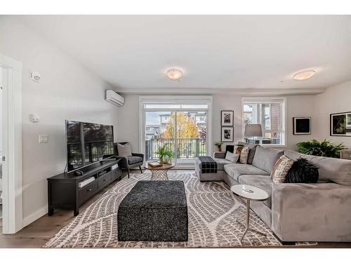 108-35 Walgrove Walk Se, Calgary, AB - Indoor Photo Showing Living Room