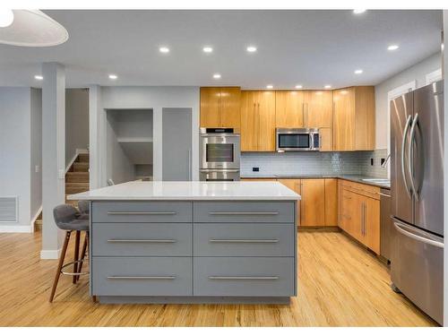 308 Silvergrove Bay Nw, Calgary, AB - Indoor Photo Showing Kitchen With Stainless Steel Kitchen