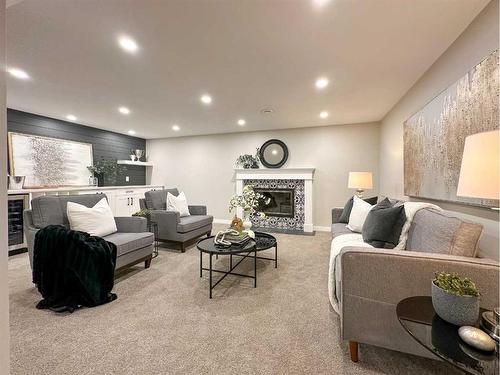 343 Weddenburn Road Se, Calgary, AB - Indoor With Fireplace