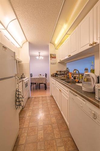 2112-20 Harvest Rose Park Ne, Calgary, AB - Indoor Photo Showing Kitchen With Double Sink