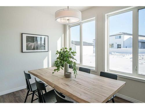 40 Ellen Lane, Crossfield, AB - Indoor Photo Showing Dining Room