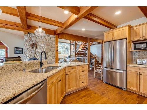 100-352246 242 Avenue West, Rural Foothills County, AB - Indoor Photo Showing Kitchen With Stainless Steel Kitchen With Double Sink