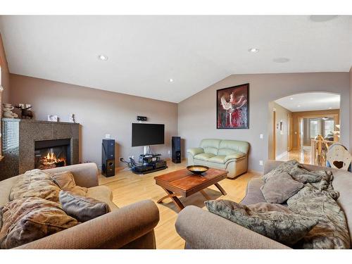 71 Kincora View Nw, Calgary, AB - Indoor Photo Showing Living Room With Fireplace