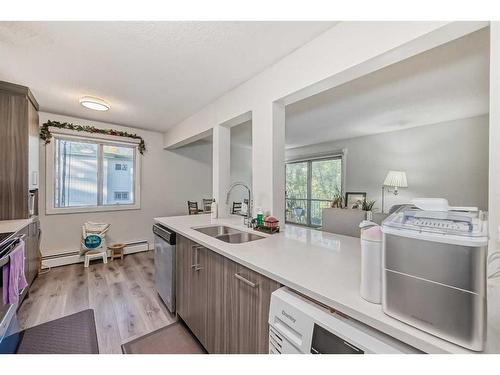 304-4328 4 Street Nw, Calgary, AB - Indoor Photo Showing Kitchen With Double Sink