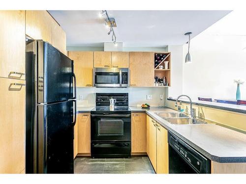 320-315 24 Avenue Sw, Calgary, AB - Indoor Photo Showing Kitchen With Double Sink